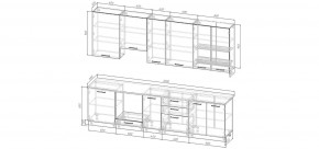 Кухонный гарнитур Меренга 3000 h950 (Стол. 26мм) в Урае - uray.mebel24.online | фото 2