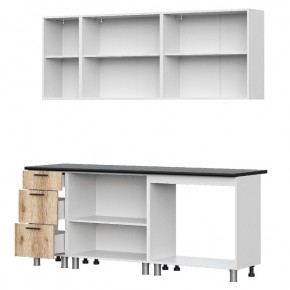 МОДУС ЛАЙТ Кухонный гарнитур 2.0 м (Дуб Делано/Черный) в Урае - uray.mebel24.online | фото 2
