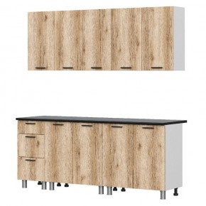 МОДУС ЛАЙТ Кухонный гарнитур 2.0 м (Дуб Делано/Черный) в Урае - uray.mebel24.online | фото 3