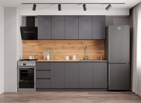 Кухня "МОРИ" 2.0 м (графит/дуб вотан) в Урае - uray.mebel24.online | фото