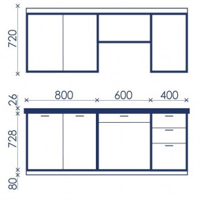 Кухонный гарнитур Ольвия-6 (1.8м) в Урае - uray.mebel24.online | фото 4