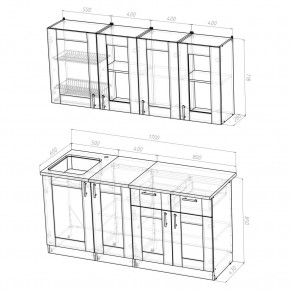 Кухонный гарнитур Симона демо 1700 (Венга/Дуб Сонома) в Урае - uray.mebel24.online | фото 2