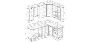Кухонный гарнитур Старое Дерево 2200*1600 h950 (Стол. 38мм) в Урае - uray.mebel24.online | фото 2