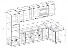 Кухонный гарнитур угловой Антрацит 3200х1400 (Стол. 26мм) в Урае - uray.mebel24.online | фото 2