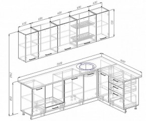 Кухонный гарнитур угловой Бланка 2600х1600 (Стол. 38мм) в Урае - uray.mebel24.online | фото 2