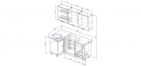 Кухонный гарнитур угловой Жемчуг 1000*1800 (Стол. 38мм) в Урае - uray.mebel24.online | фото 2