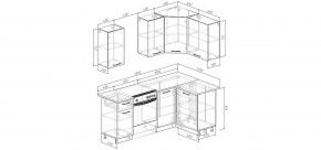 Кухонный гарнитур угловой Каппучино 2000*1200 (Стол. 38мм) в Урае - uray.mebel24.online | фото 2