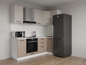 Кухонный гарнитур угловой Каппучино 2200*1000 (Стол. 26мм) в Урае - uray.mebel24.online | фото