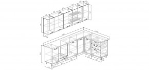 Кухонный гарнитур угловой Каппучино 2600*1600 (Стол. 38мм) в Урае - uray.mebel24.online | фото 2