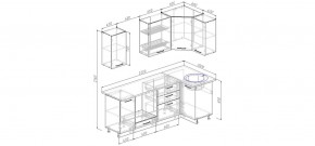Кухонный гарнитур угловой Руанда 2200х1000 (Стол. 26мм) в Урае - uray.mebel24.online | фото 2