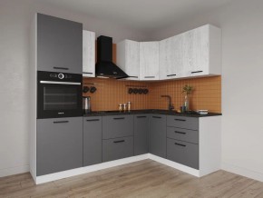 Кухонный гарнитур угловой Санторини 2400*1600 (Стол. 38мм) в Урае - uray.mebel24.online | фото 1