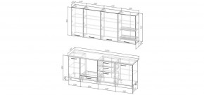 Кухонный гарнитур Умбра 2200 h950 (Стол. 26мм) в Урае - uray.mebel24.online | фото 2