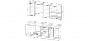 Кухонный гарнитур Умбра 2400 h950 (Стол. 26мм) в Урае - uray.mebel24.online | фото 2