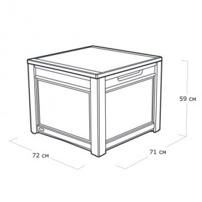 Квадратный сундук Cube Rattan 208 л в Урае - uray.mebel24.online | фото 5