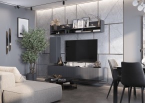 КВИНТА Гостиная (модульная) темно серый в Урае - uray.mebel24.online | фото 1