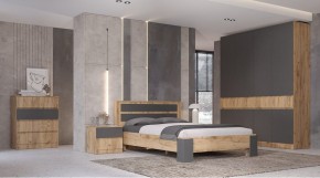 ЛЕНОРА Спальный гарнитур (модульный) графит в Урае - uray.mebel24.online | фото