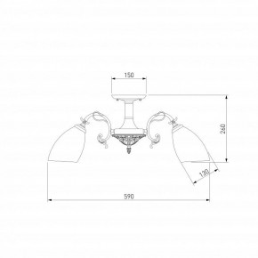 Люстра на штанге Eurosvet Ariele 22010/5 античная бронза в Урае - uray.mebel24.online | фото 3