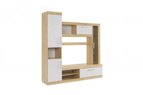МАКСИ К1 Стенка для гостиной дуб сонома/белое дерево в Урае - uray.mebel24.online | фото 3
