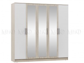 МАРТИНА СГ Шкаф для одежды 5-дверный (венге/белый) в Урае - uray.mebel24.online | фото