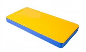 Мат гимнастический 1х0,5х0,08м цв. синий-желтый в Урае - uray.mebel24.online | фото 1