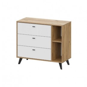 МИЛАН Комод 3 ящика (Белый матовый) в Урае - uray.mebel24.online | фото