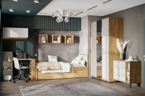 МИЛАН Спальня (Дуб Золотой/Белый матовый) в Урае - uray.mebel24.online | фото 45