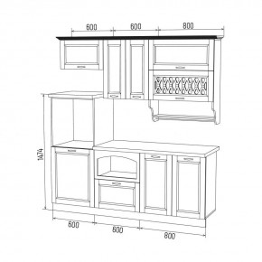 МИЛАНО Кухонный гарнитур 2,0 м Компоновка №3 в Урае - uray.mebel24.online | фото 6