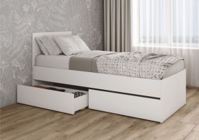 МОРИ КРМЯ 900.1/1 Кровать с нишей под ящики (настил) белый в Урае - uray.mebel24.online | фото 2