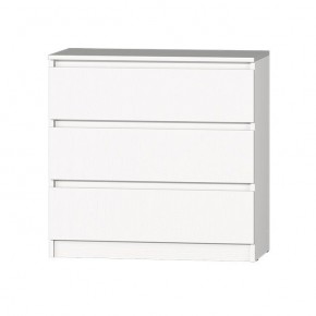МС "Хилтон" Комод №2 800 (3 ящ.) белый текстурный в Урае - uray.mebel24.online | фото 2