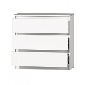 МС "Хилтон" Комод №2 800 (3 ящ.) белый текстурный в Урае - uray.mebel24.online | фото 3