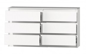 МС "Хилтон" Комод №5 1400 (6 ящ.) белый текстурный в Урае - uray.mebel24.online | фото 3