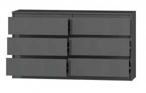 МС "Хилтон" Комод №5 1400 (6 ящ.) графит в Урае - uray.mebel24.online | фото 3