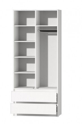 МС "Хилтон" Шкаф №3 900 (Белый текстурный) в Урае - uray.mebel24.online | фото 3
