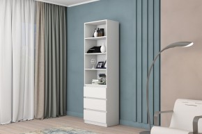 МС "Хилтон" Стеллаж (Белый текстурный) в Урае - uray.mebel24.online | фото