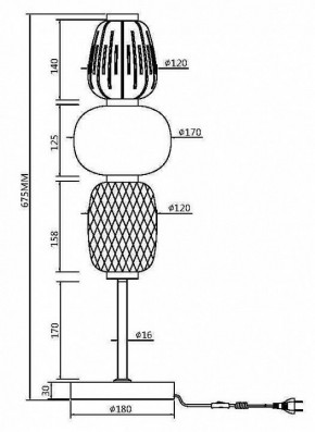Настольная лампа декоративная Maytoni Pattern MOD267TL-L28CH3K в Урае - uray.mebel24.online | фото 4