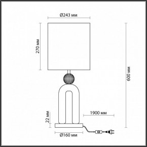 Настольная лампа декоративная Odeon Light Bagel 5410/1T в Урае - uray.mebel24.online | фото 4