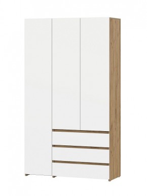 Некст 1 Шкаф комбинированный 3-х ств. (Дуб Золотой/Белый) в Урае - uray.mebel24.online | фото