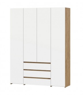 Некст 1 Шкаф комбинированный 4-х ств. (Дуб Золотой/Белый) в Урае - uray.mebel24.online | фото