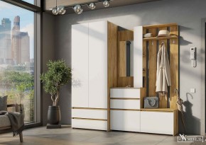 НЕКСТ 1 Вешалка с зеркалом + Шкаф 2-х ств. с ящиками в Урае - uray.mebel24.online | фото