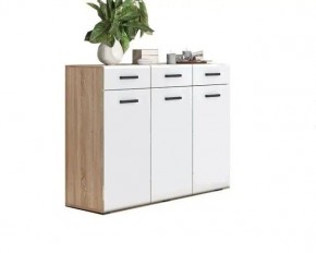 Нэнси New Комод ЛДСП (3д+3ящ) Белый глянец/Сонома в Урае - uray.mebel24.online | фото