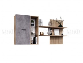 Нэнси New Шкаф навесной с полкой (ЛДСП) Бетон светлый/Сонома в Урае - uray.mebel24.online | фото