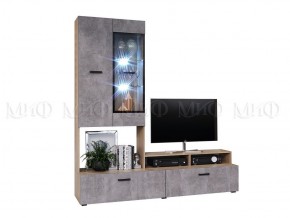 Нэнси New Центральная секция (ЛДСП) Бетон светлый/Сонома в Урае - uray.mebel24.online | фото