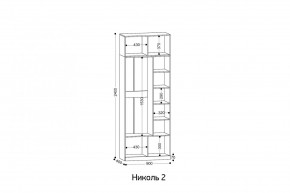 НИКОЛЬ 2 шкаф 2-х створчатый в Урае - uray.mebel24.online | фото 3