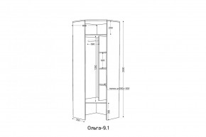 ОЛЬГА 9.1 Шкаф угловой без зеркала в Урае - uray.mebel24.online | фото 2