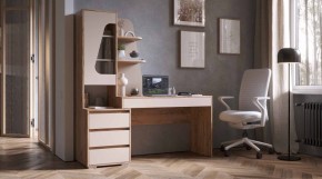 ПИФАГОР Стол компьютерный (дуб вотан/кашемир) в Урае - uray.mebel24.online | фото
