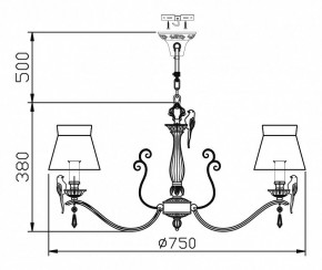 Подвесная люстра Maytoni Bird ARM013-08-W в Урае - uray.mebel24.online | фото 5