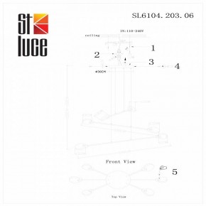 Подвесная люстра ST-Luce Montecelio SL6104.203.06 в Урае - uray.mebel24.online | фото 4