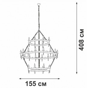 Подвесная люстра Vitaluce V1872 V1872-7/16+8+8 в Урае - uray.mebel24.online | фото 3