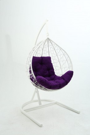 Подвесное кресло Бароло (белый/фиолетовый) в Урае - uray.mebel24.online | фото