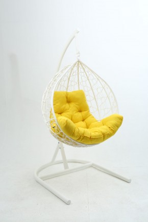 Подвесное кресло Бароло (белый/желтый) в Урае - uray.mebel24.online | фото